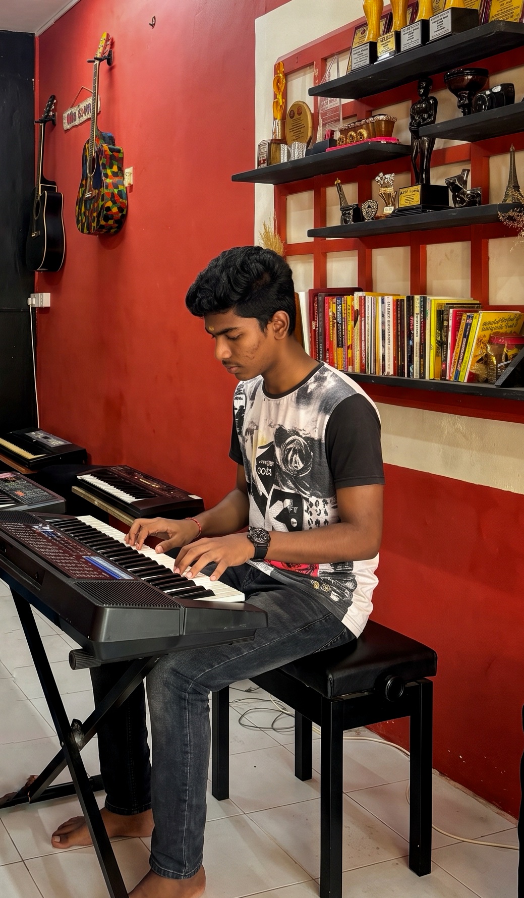 Modern keyboard training classroom