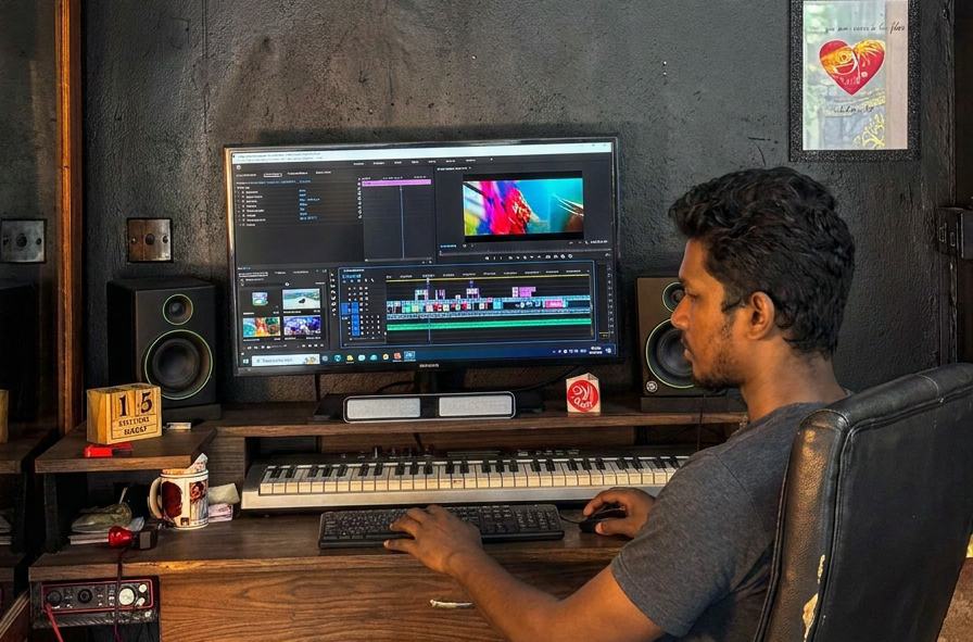 Modern media editing workspace