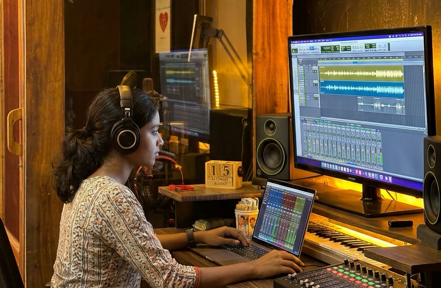 Professional recording setup