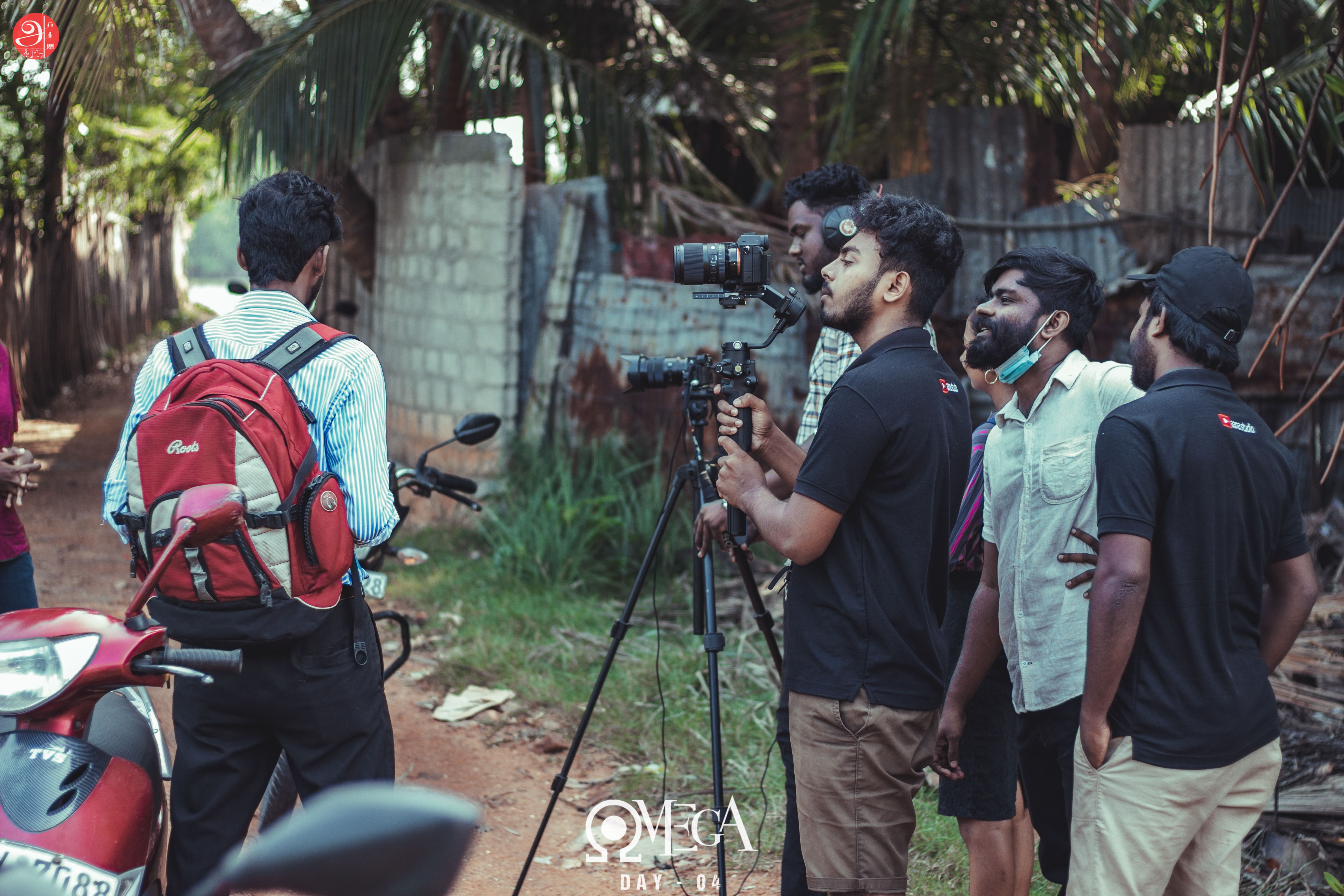 OMEGA crew during a night shoot