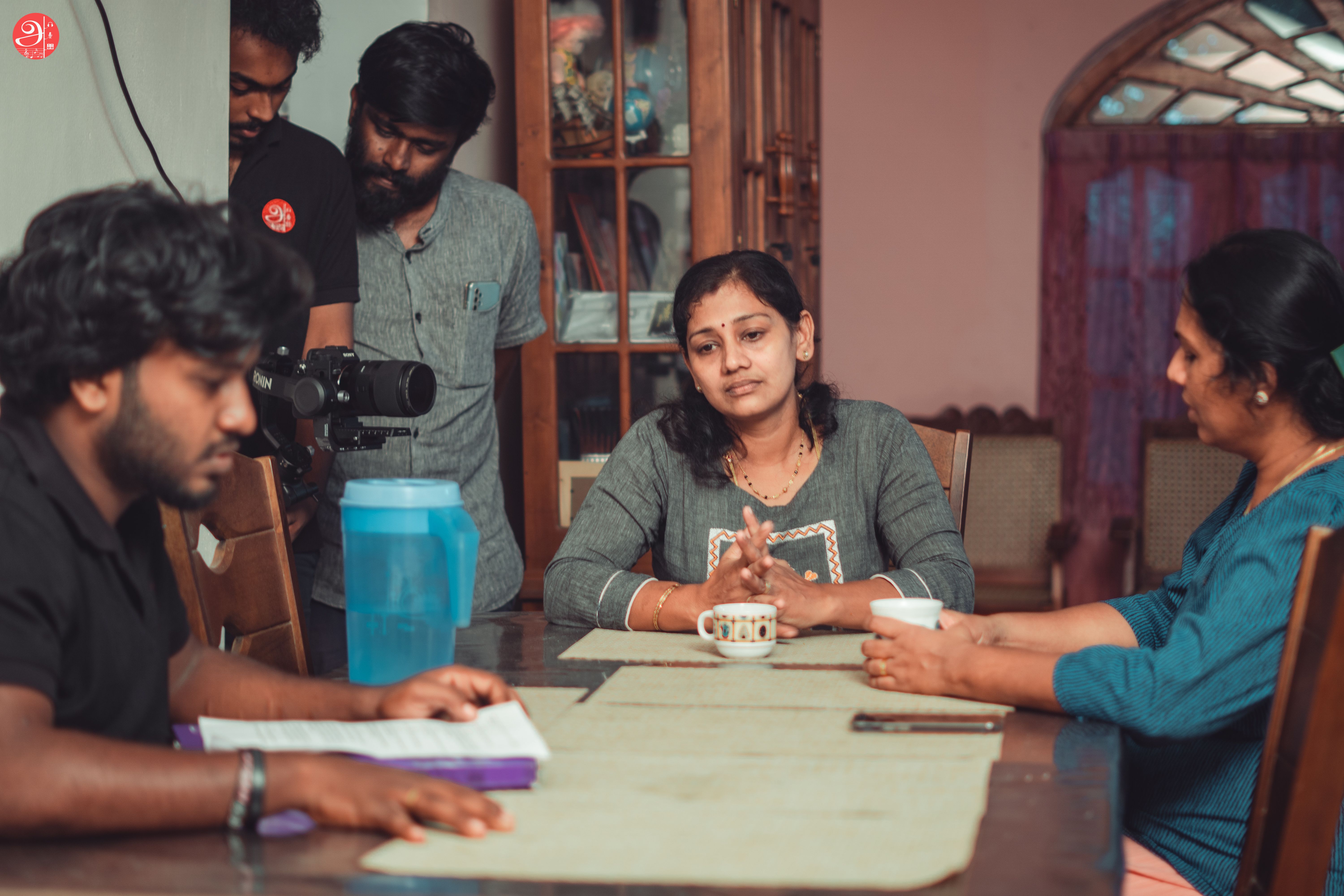 Actors rehearsing during OMEGA production